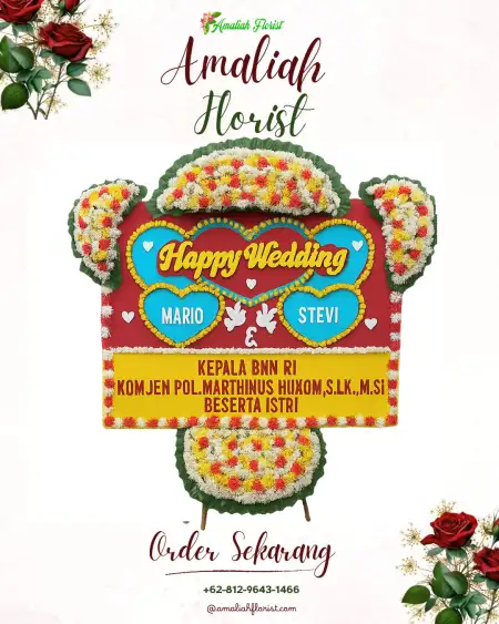 Papan Bunga Pernikahan Purwakerti